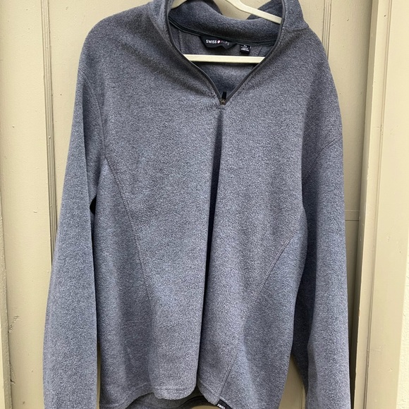 Swiss Alps brand quarter zip grey fleece sweater sweatshirt adult size xL - Picture 1 of 10